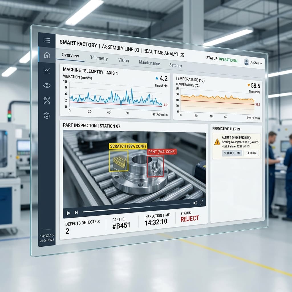 Smart Factory Industrial AI Dashboard